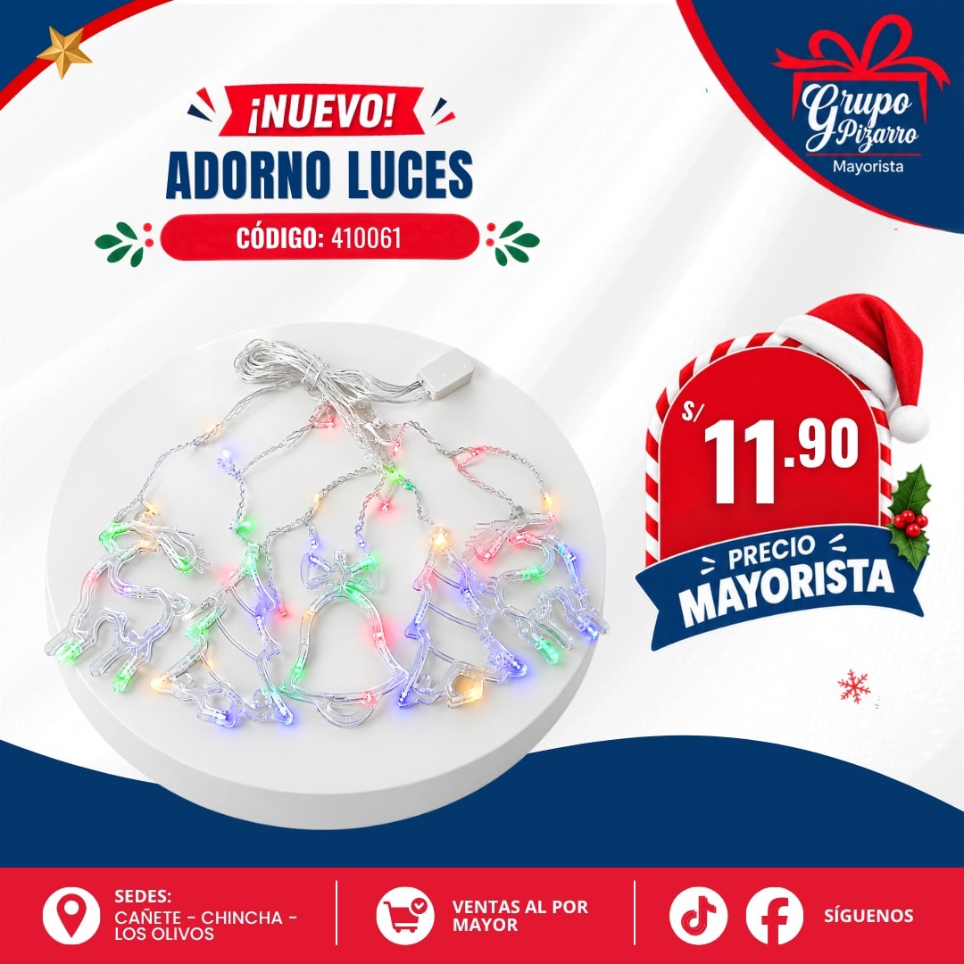 LUCES NAVIDEÑAS MULTICOLOR CASCADA 3MT1
