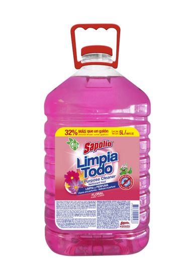 LIMPIA PISO SAPOLIO 5 LTRS FLORAL | AMAXIMA SPA PRODUCTOS DE LIMPIEZA