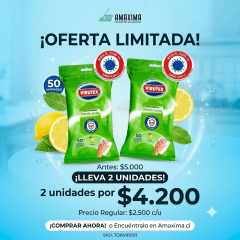 2 toallas desinfectantes Virutex x $4.200