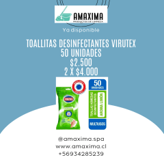 2 toallas desinfectantes Virutex x $4.000