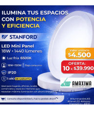 Pack 10 panel led 18 watts Stanford