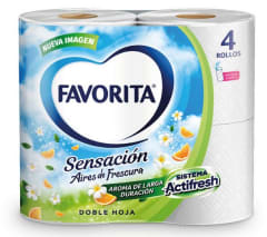 PAPEL HIGENICO FAVORITA 4X22MTS