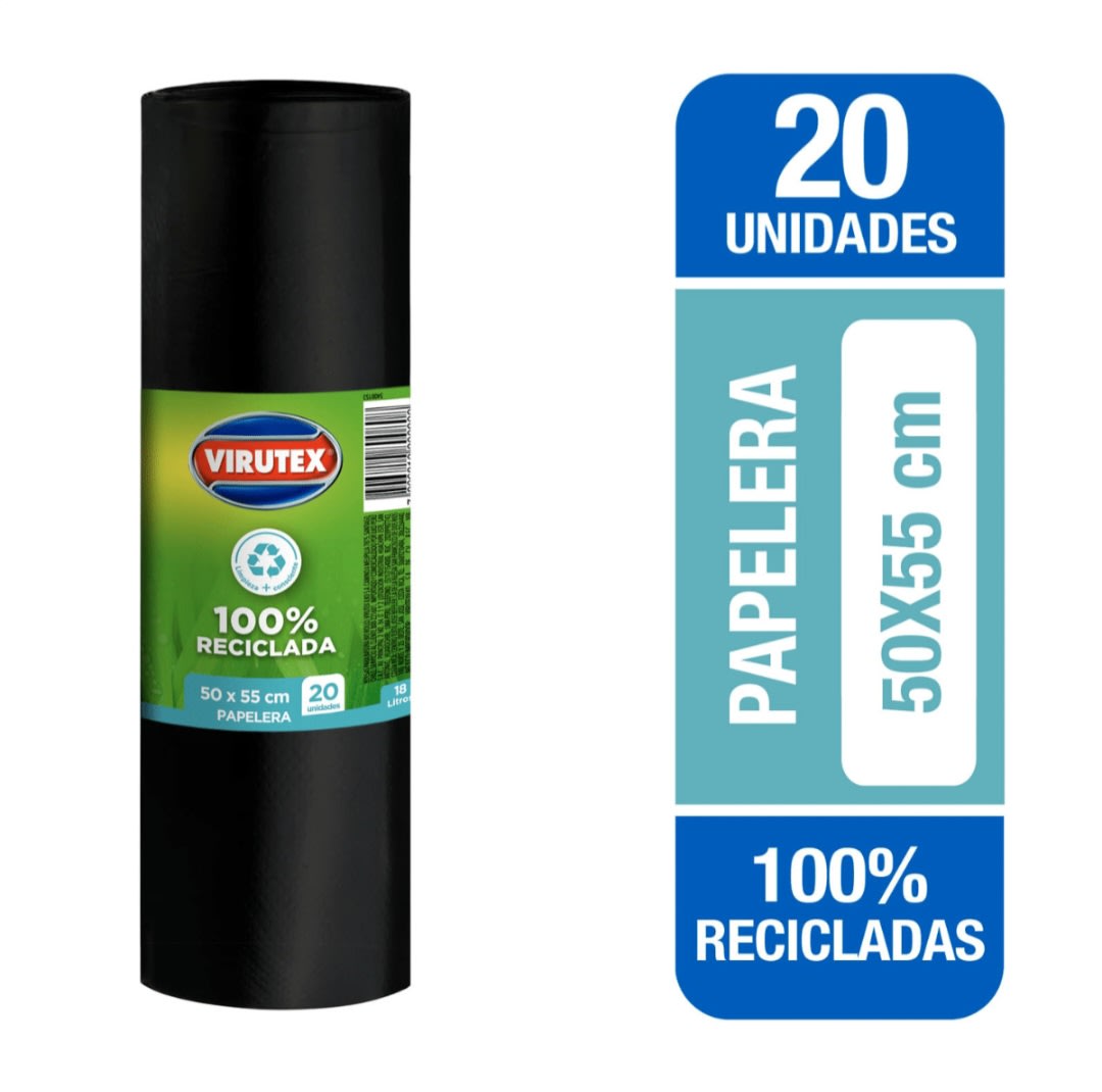 BOLSA BASURA VIRUTEX PRO 50X55 20 UNID1