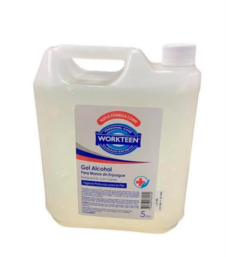 ALCOHOL GEL 5 LITROS WORKTEEN1