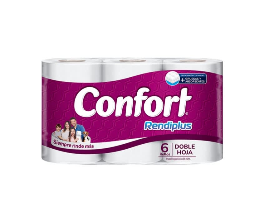PAPEL HIGIENICO CONFORT RENDIPLUS 6X20 MTS1