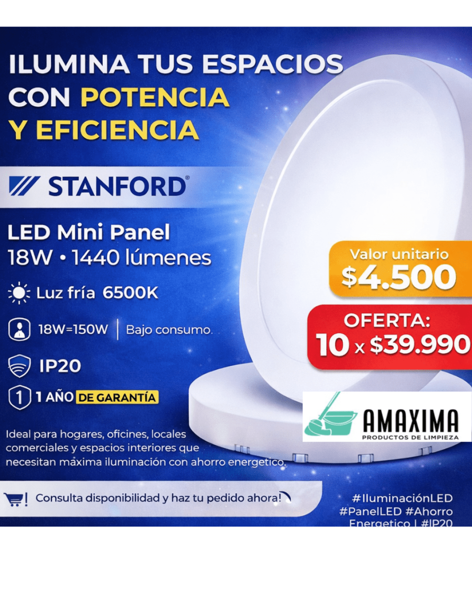 Pack 10 panel led 18 watts Stanford1