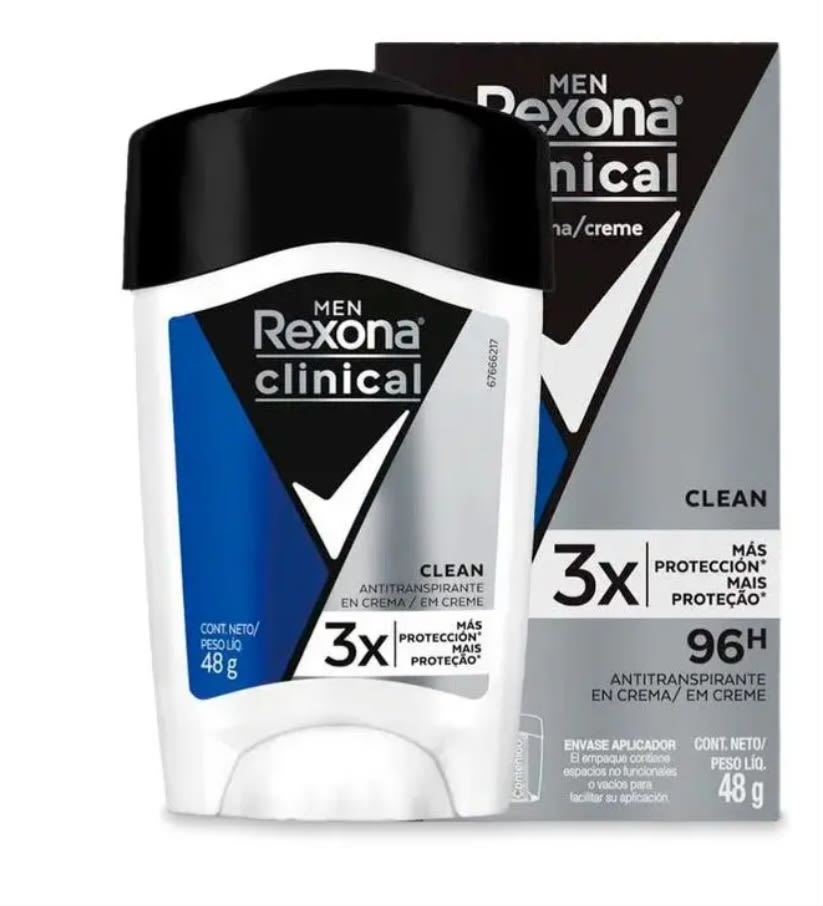 2 REXONA CLINICAL HOMBRE CLEAN X $8.0001