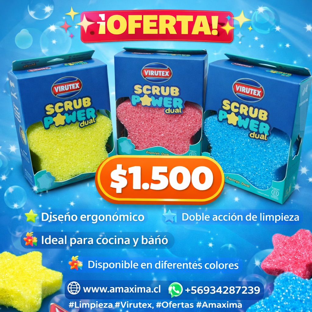 ESPONJA VIRUTEX SCRUB POWER1