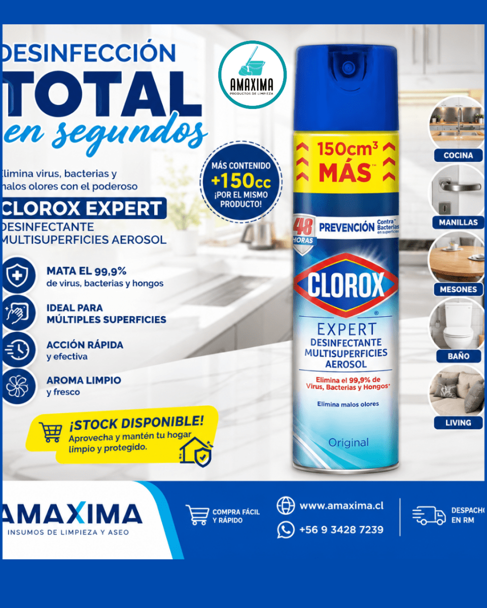 DESINFECTANTE AEROSOL CLOROX 482 ML2