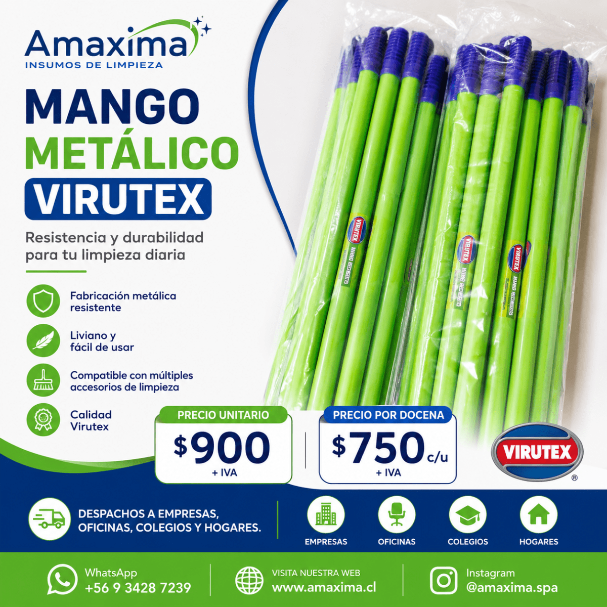 DOCENA MANGO ESCOBILLON  VIRUTEX2