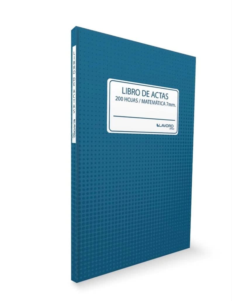 LIBRO ACTAS 200 HOJAS MATEMATICAS LAVORO1
