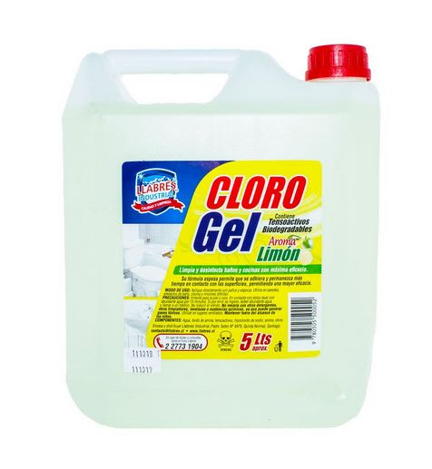 CLORO GEL LLABRES 5 LTRS LIMON1