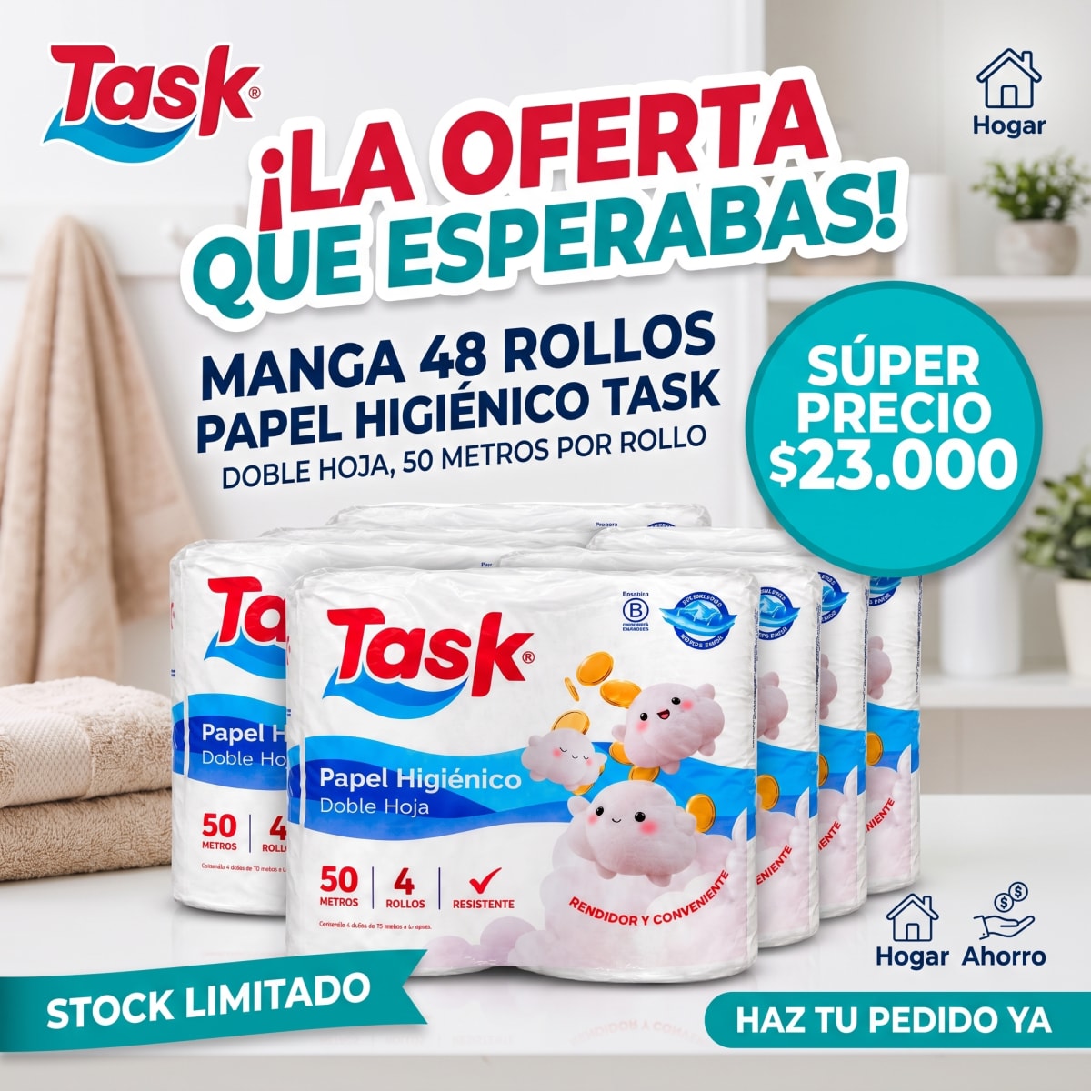 MANGA PAPEL TASK 50 MTS1