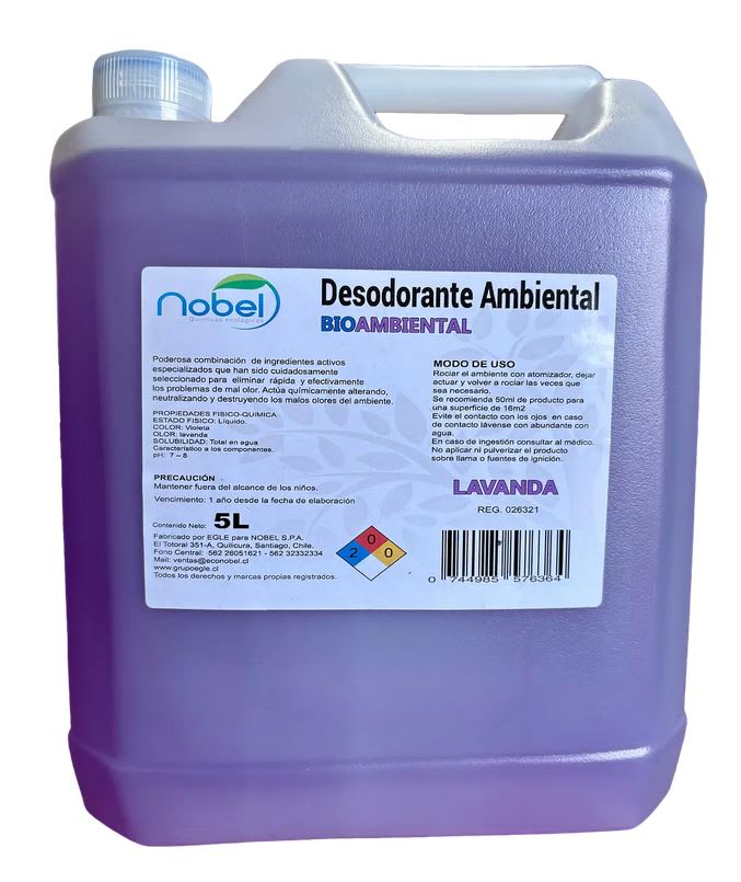 DESODORANTE AMBIENTAL NOBEL LAVANDA 5 LTRS1