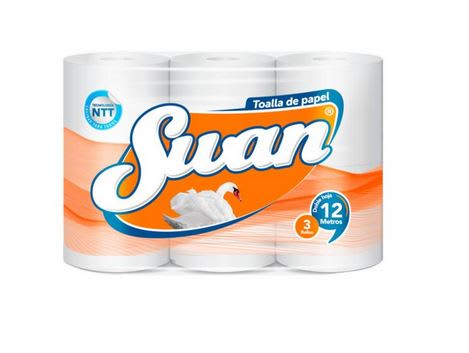 TOALLA DE PAPEL SWAN 3X12 MTR1