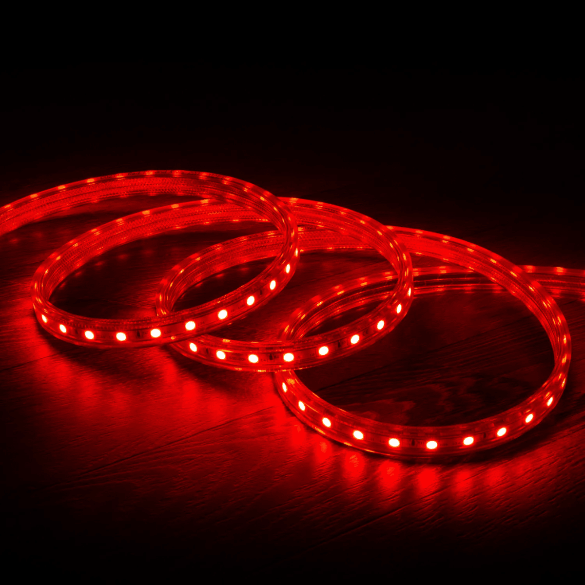 CINTA LED ROJO CON ADHESIVO (CORTE CADA 10CM)