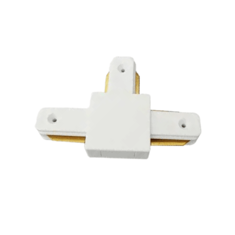 CONECTOR BLANCO MODELO T PARA  RIEL MONOFASICO