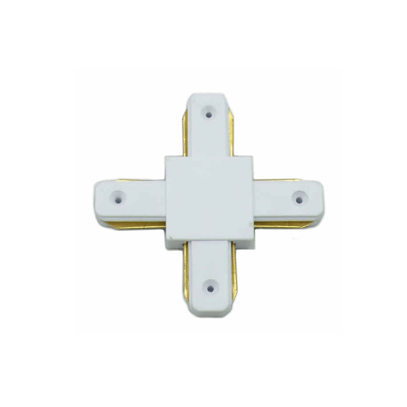CONECTOR BLANCO MODELO X PARA RIEL MONOFASICO