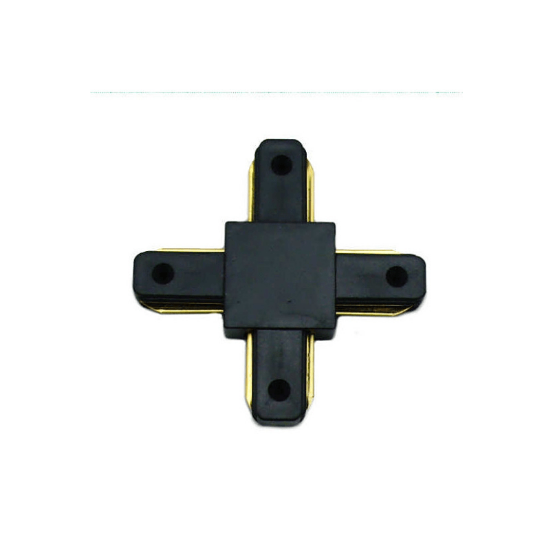 CONECTOR NEGRO MODELO X PARA RIEL MONOFASICO