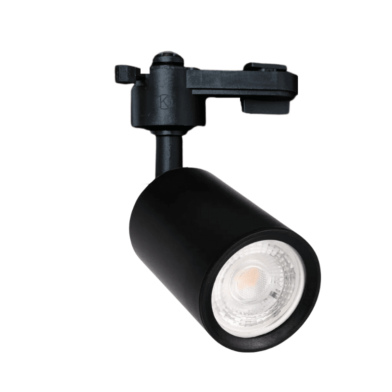 FOCO PORTA GU10 NEGRO RIEL MONOFASICO