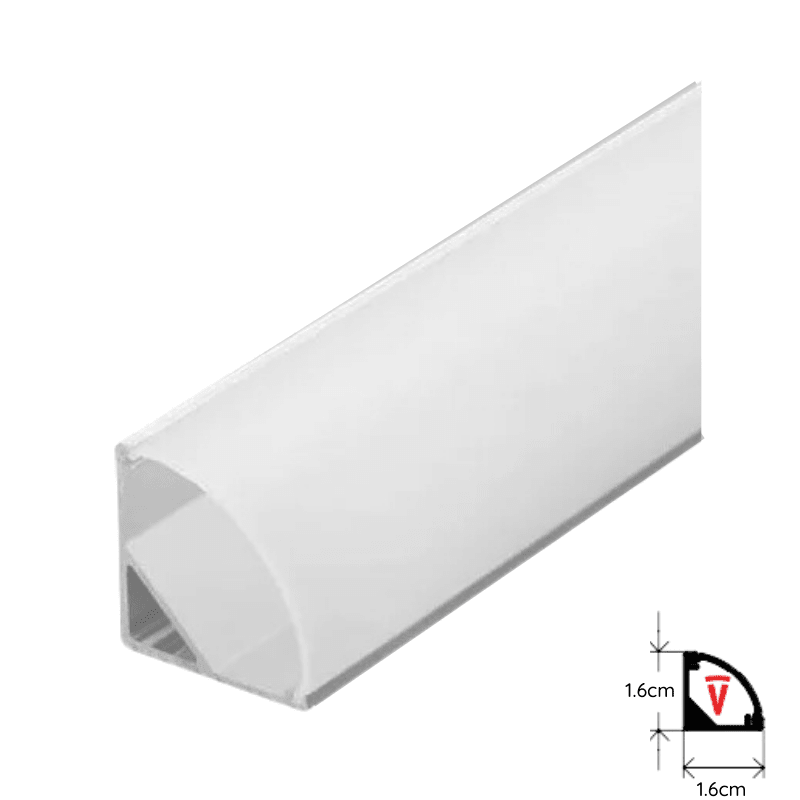 PERFIL 2 MTS DIFUSOR ESQUINERO GRIS C/ TAPA