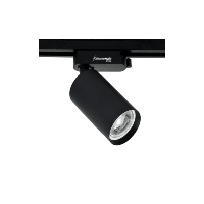 FOCO PORTA GU10 NEGRO LED A RIEL MONOFASICO - KONNERGIE 700021