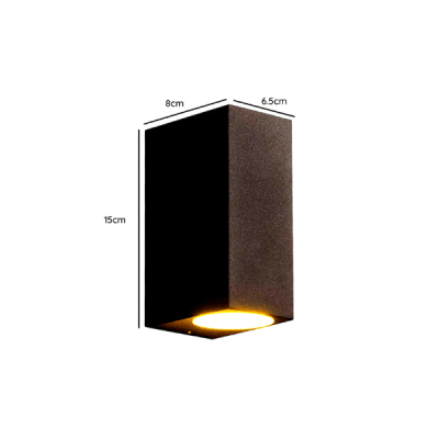 APLIQUE DOBLE PORTA GU10 NEGRO KAPELLE CUADRADO 707301122