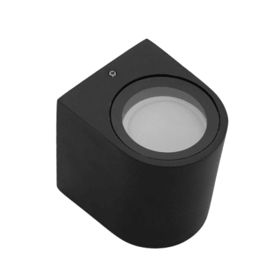 APLIQUE LED  EXTERIOR NEGRO REDONDO IP54 PORTA GU101