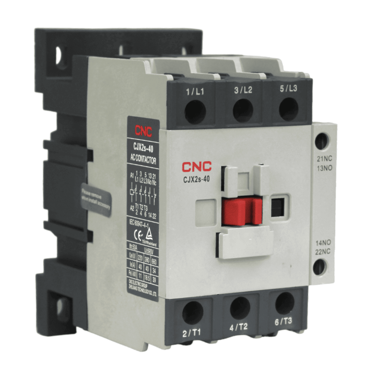 CONTACTOR CNC CJX2s 40A bobina 220V 1NO 1NC