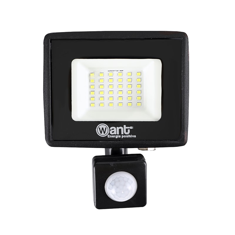 PROYECTOR DE AREA C/SENSOR 20W 6000K - WANT