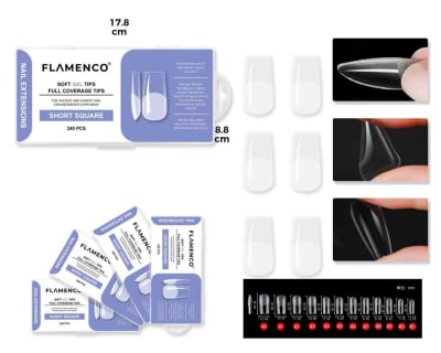 TIPS SOFT GEL SHORT SQUARE 240 PCS1