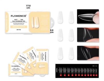 TIPS SOFT GEL MEDIUM COFFIN 240PCS1