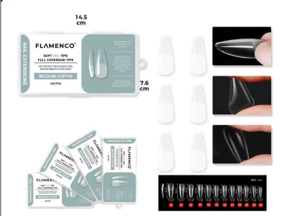 TIPS SOFT GEL MEDIUM COFFIN 120PCS1