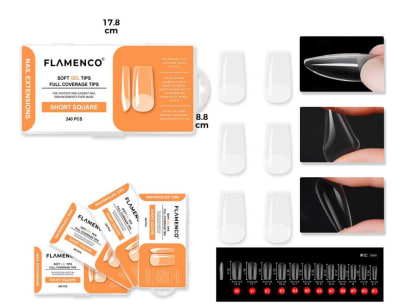 TIPS SOFT GEL SHORT SQUARE 240 PC1