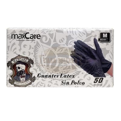 CAJA DE GUANTES DE NITRILO NEGROS MAX CARE1