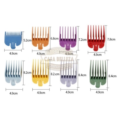 Set Peines Para Maquina Corte de 8 Unidades HS32639 (Para iClipper y WAHL)1