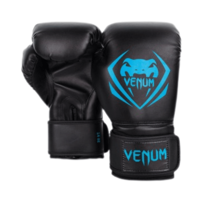 Guante boxeo VENUM CONTENDER BLACK/CYAN1
