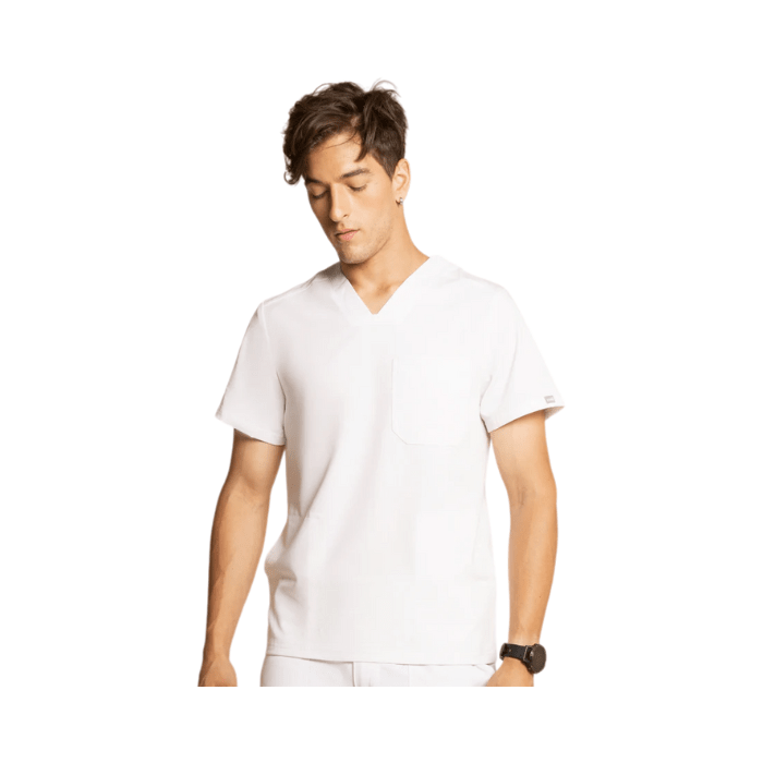 Top clinico hombre COMFORT SCORPI Blanco1