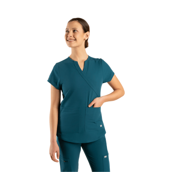 Top clinico COMFORT SCORPI verde petroleo1