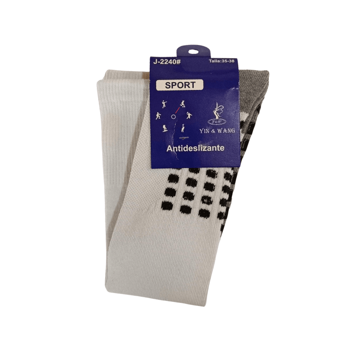 Calceta adulto futbol larga con antideslizante Yin & Wang2