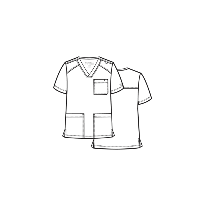 Top clinico hombre MATRIX 5502 MAEVN Negro2