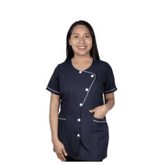 DELANTAL MARIPOSA BLANCO - AZUL MARINO