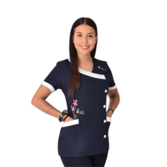 Delantal educadora modelo Mayita azul marino