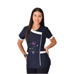 Delantal educadora modelo Gretel azul marino