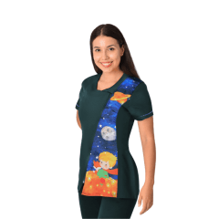 Delantal educadora modelo Prinss Verde botella