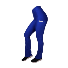 Calza ULTRA ELASTICADA  spandex 2 bolsillos AZUL REY