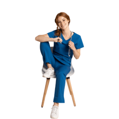 Top clinico antifluidos WONDER SCORPI azul rey