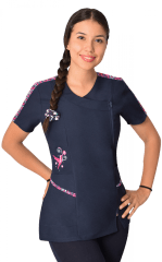 Delantal educadora modelo Rouss azul marino
