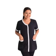 Delantal educadora modelo Lucia azul marino