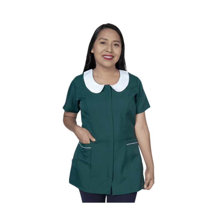 DELANTAL MICKEY CIERRE BLANCO - VERDE BOTELLA1